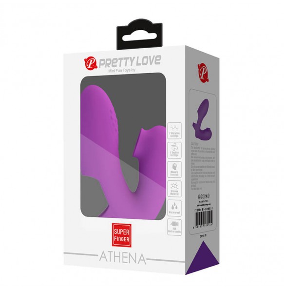 PRETTY LOVE - ATHENA Finger Suction Vibrator (Chargeable - Purple)